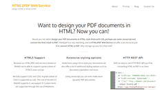 Desktop Screenshot of html2pdfwebservice.com